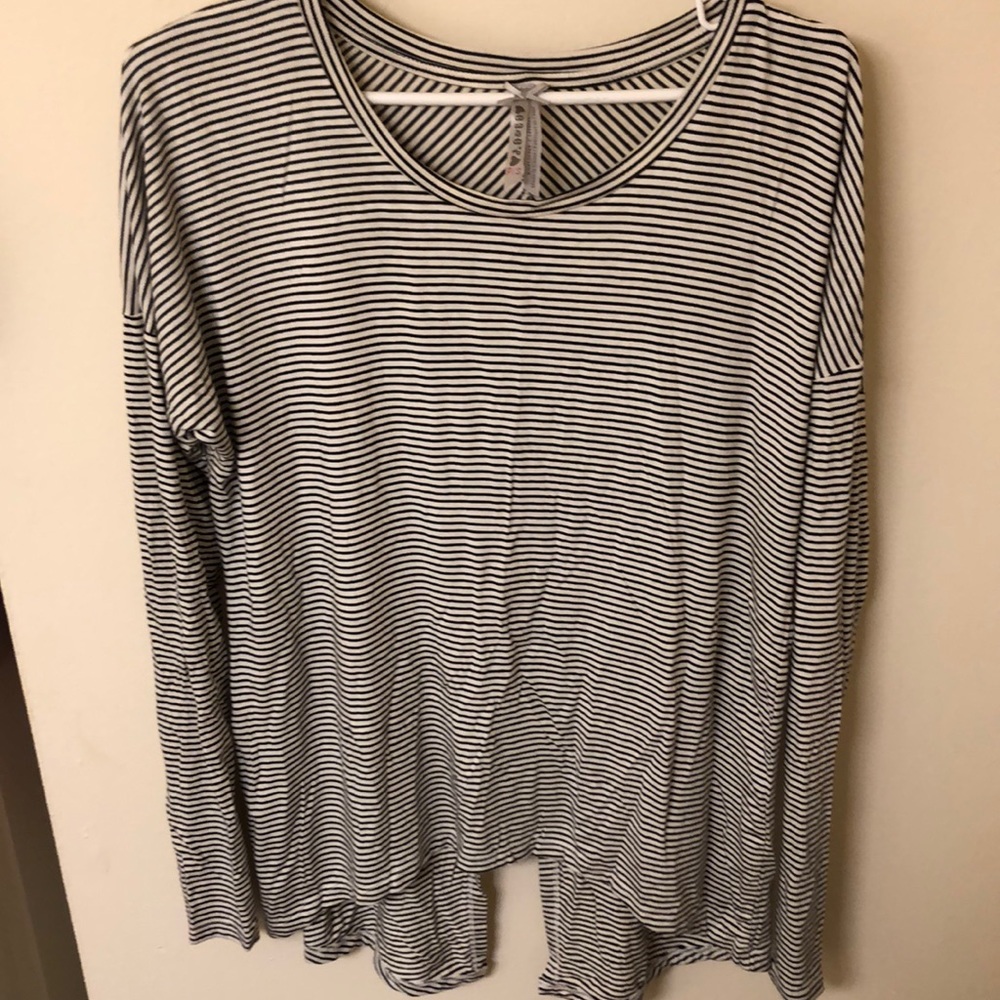 Black and White Striped Top